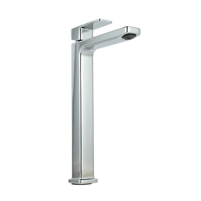 Matte Black Tall Single-Hole Bathroom Faucet