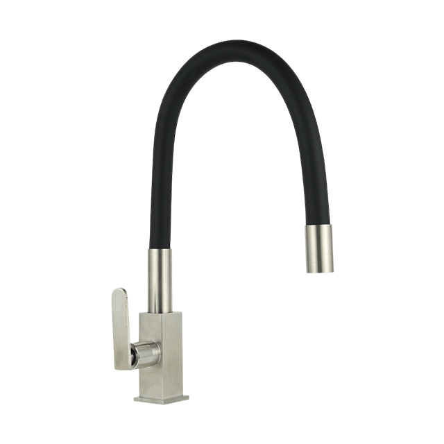 Stainless Steel Flexible Rubber Neck Kitchen Sink Faucet