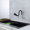 Black Sink Wall Mounted Cold Water Brass Single Hole Kitchen Taps