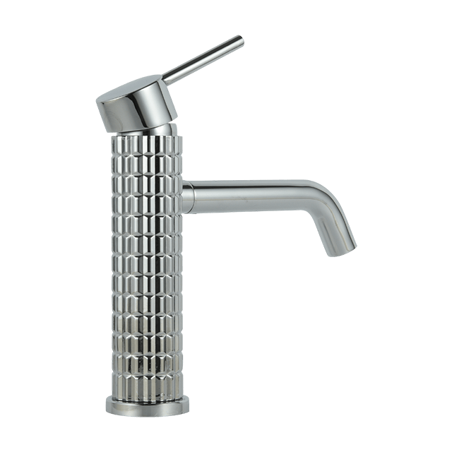 Hot And Cold Water Basin Faucet With Artistic Carved Design For Bathroom Sink Countertop