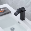 Modern Matte Black Waterfall Bathroom Sink Faucet
