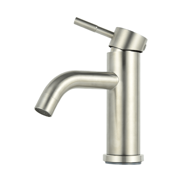 Single Handle Brushed Nickel Bathroom Sink Faucet