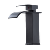 Modern Matte Black Waterfall Bathroom Sink Faucet