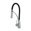 Modern Black Rubber Neck Pull-Down Sprayer Kitchen Sink Faucet