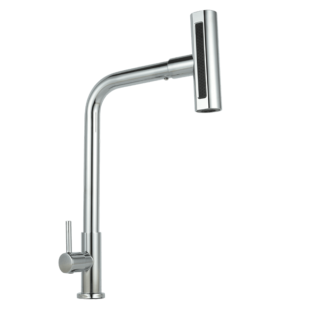 Pull Out Waterfall Kitchen Sink Faucet With 3 Water Outlet Modes